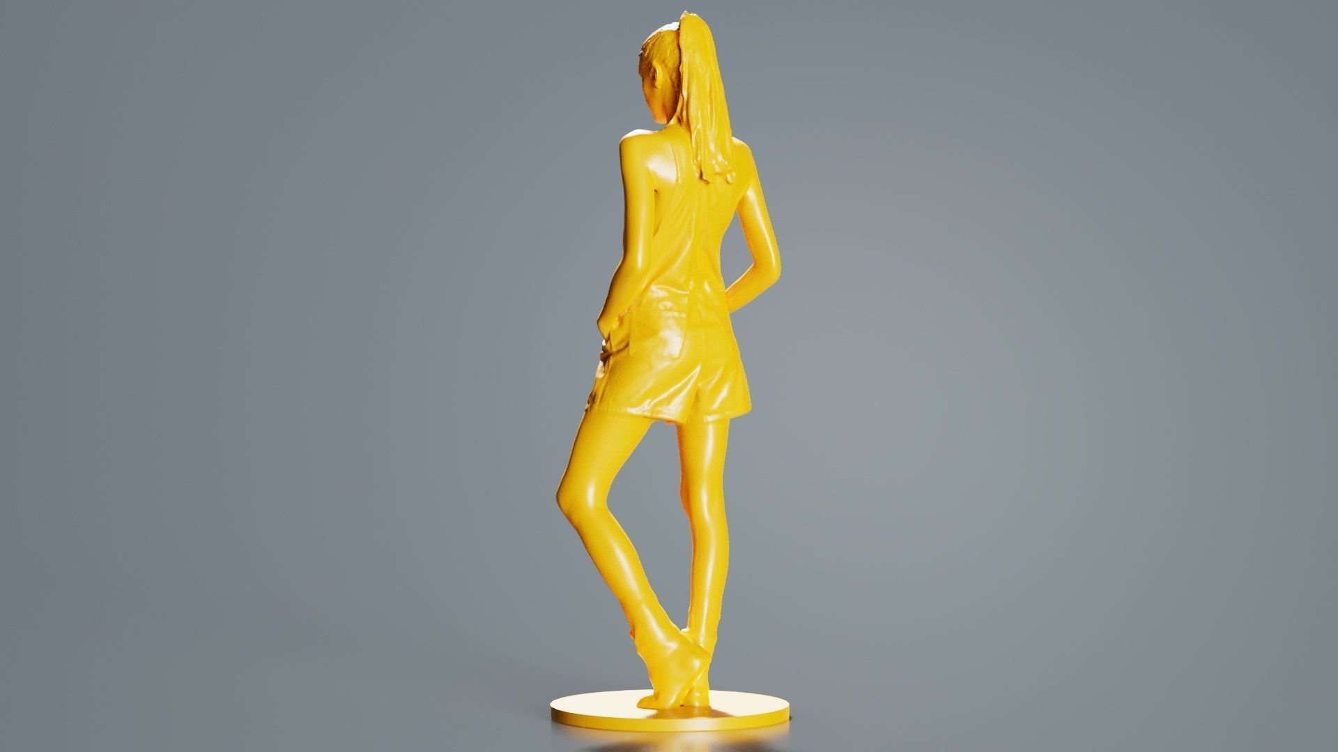 Woman Wearing Salopet 2 3D print model_2