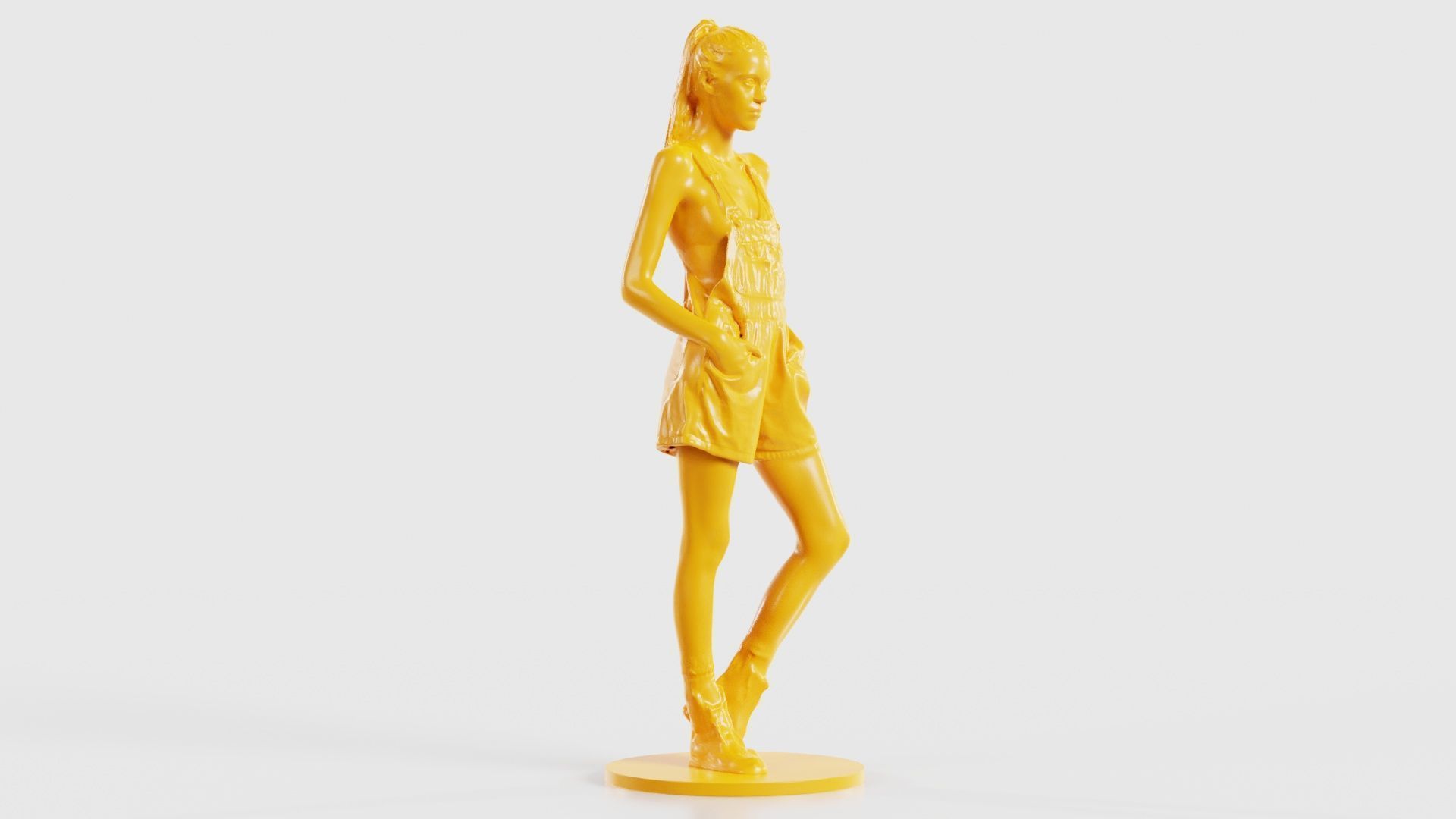Woman Wearing Salopet 2 3D print model_19