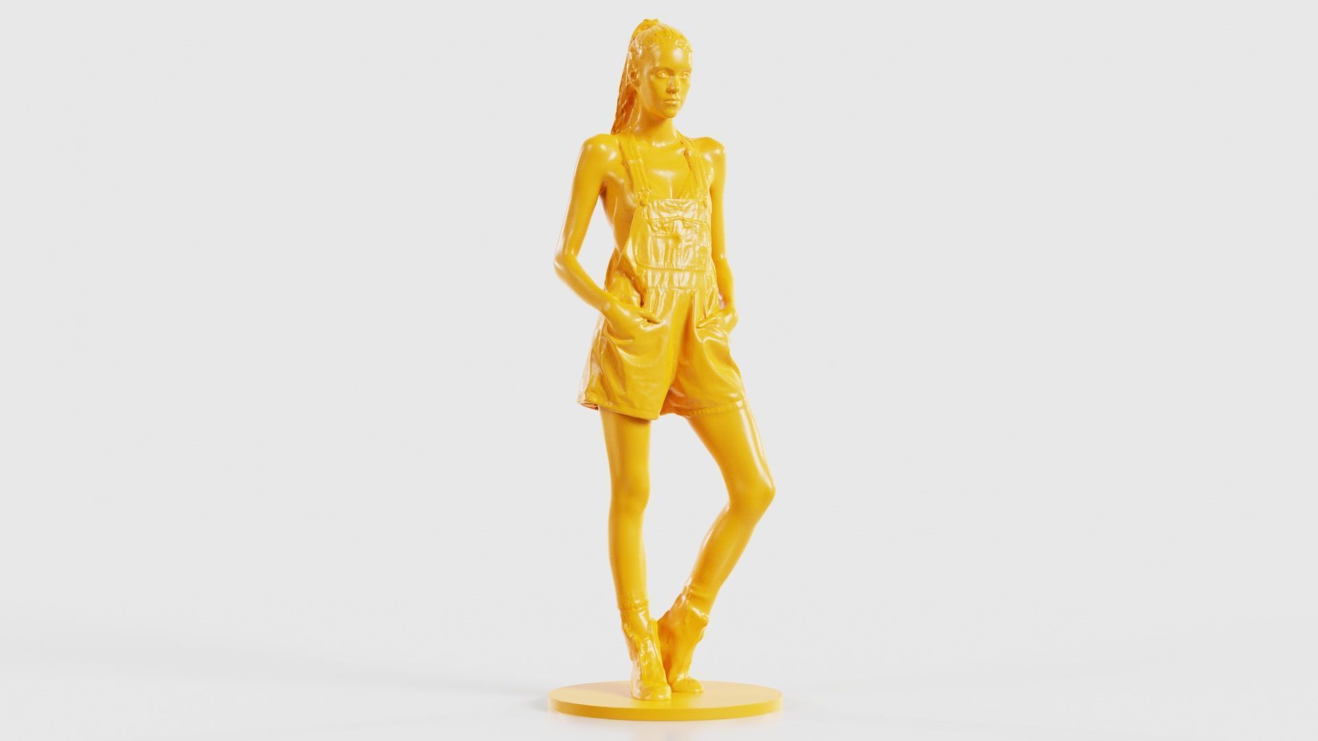 Woman Wearing Salopet 2 3D print model_18