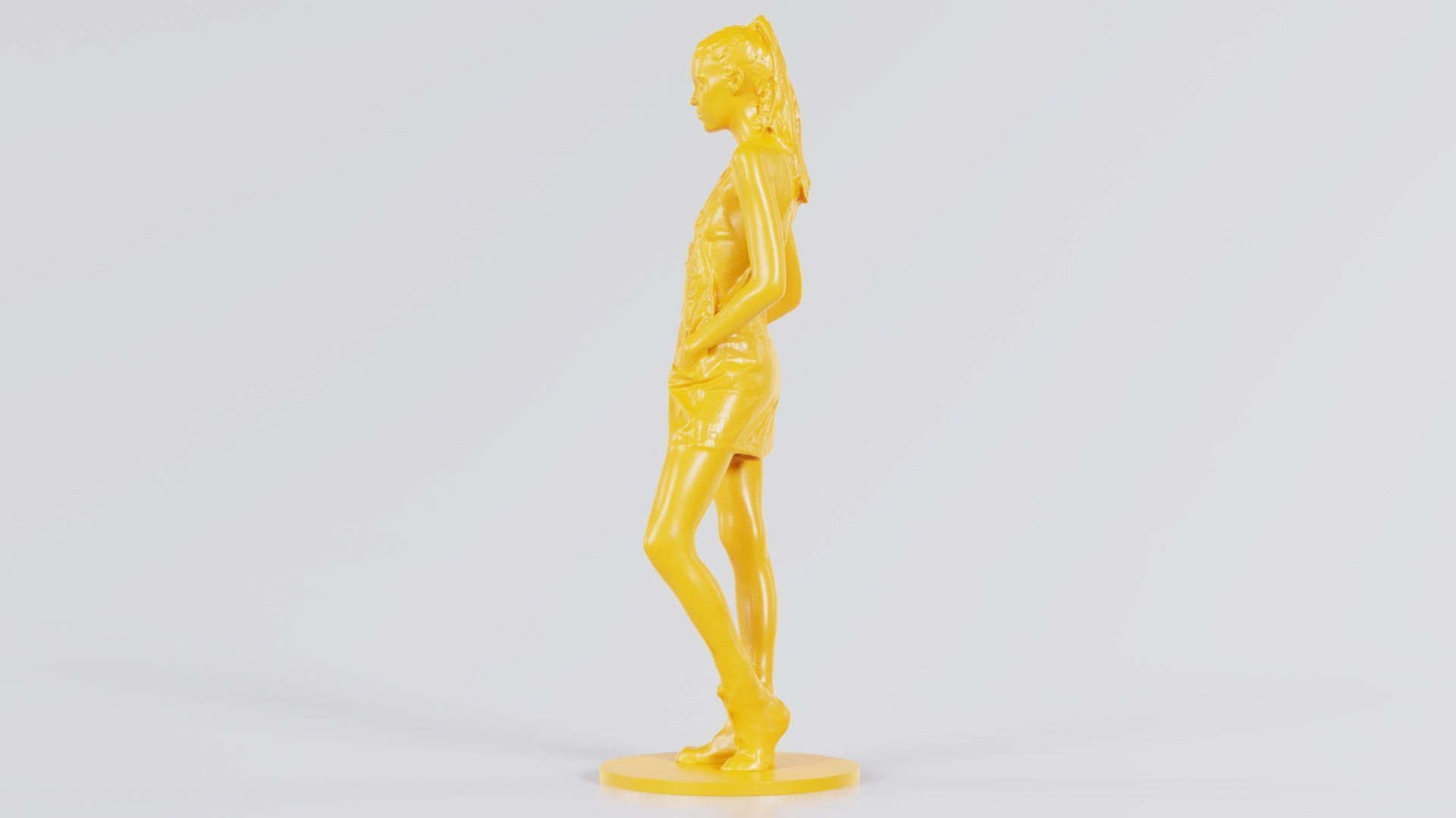 Woman Wearing Salopet 2 3D print model_4