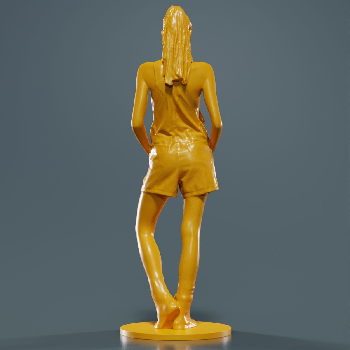 Woman Wearing Salopet 2 3D print model_13