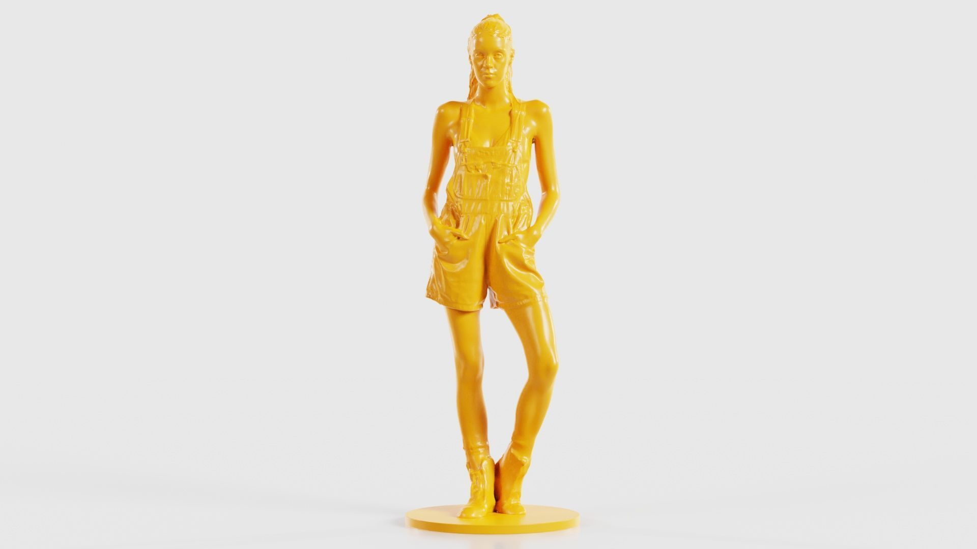 Woman Wearing Salopet 2 3D print model_17