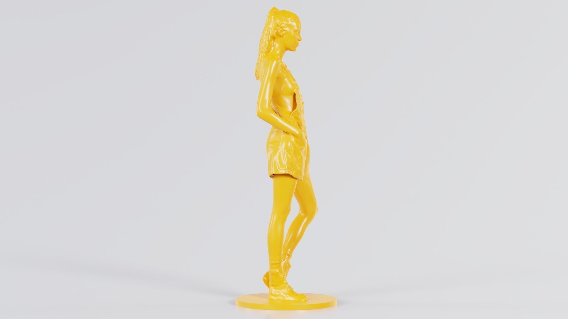 Woman Wearing Salopet 2 3D print model_5