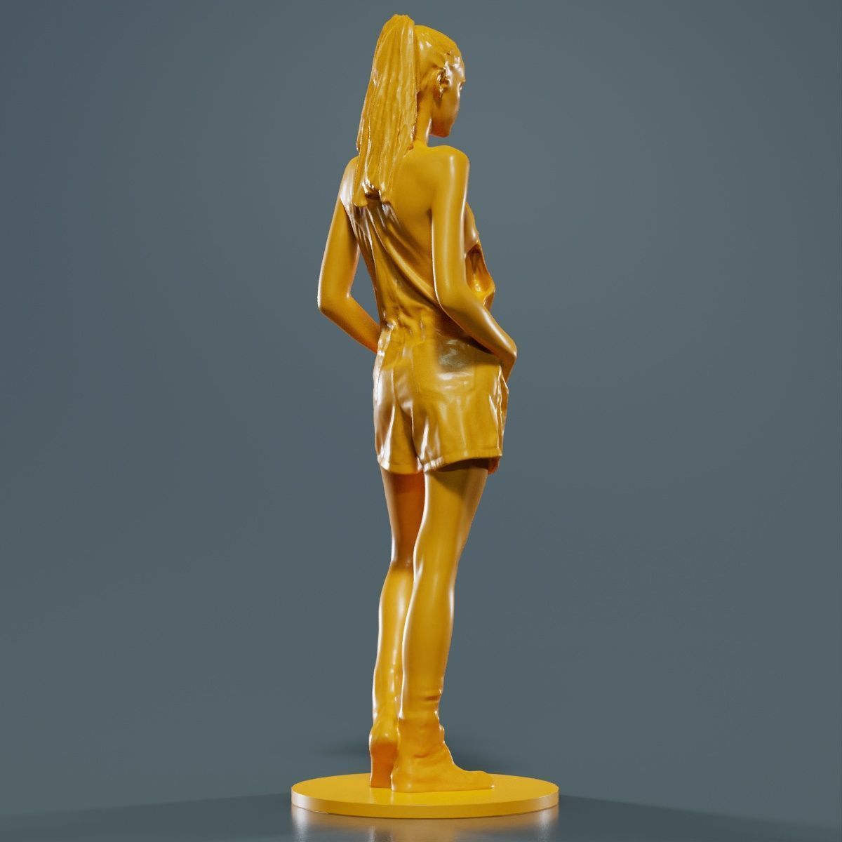 Woman Wearing Salopet 2 3D print model_12