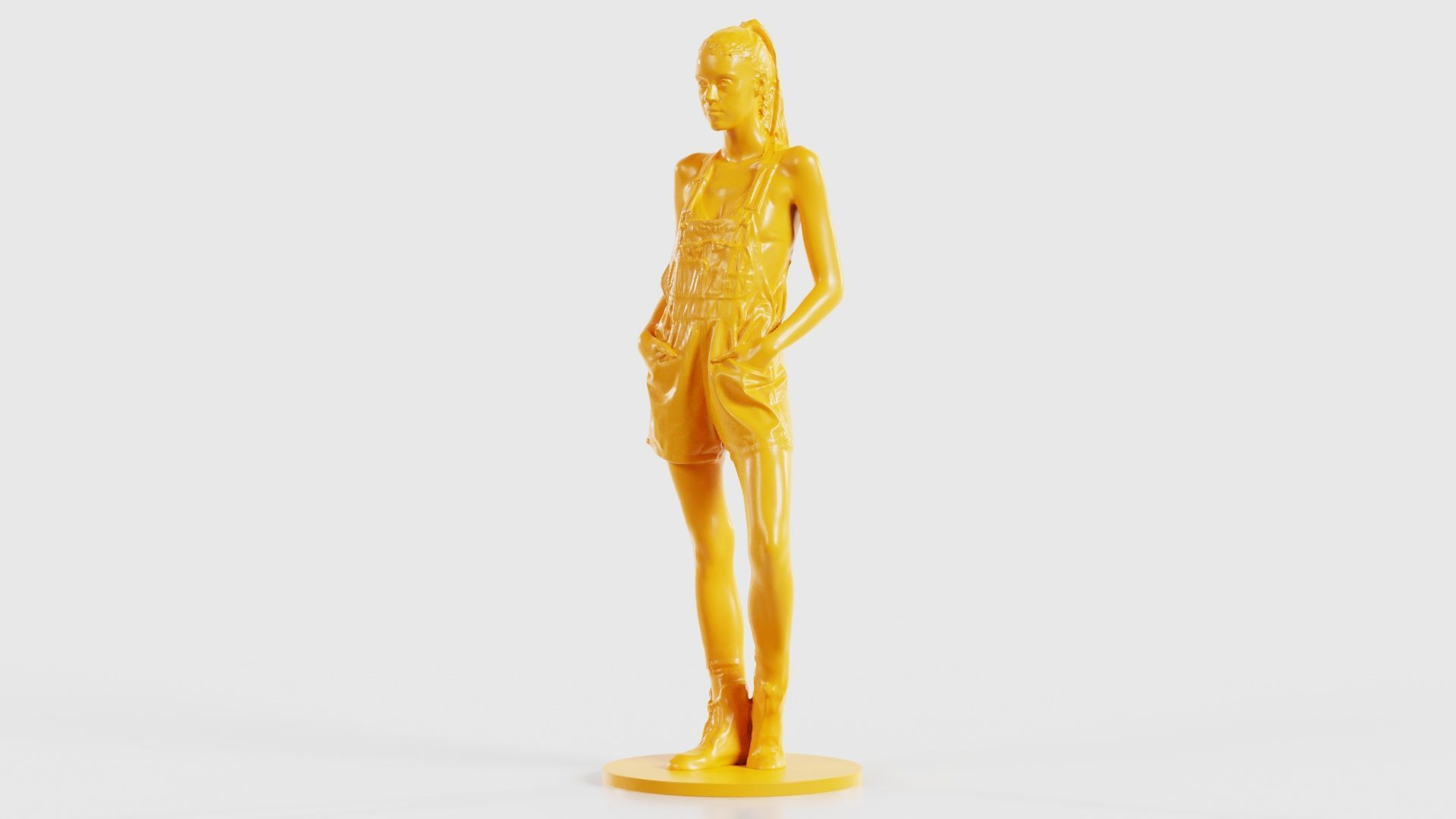 Woman Wearing Salopet 2 3D print model_28