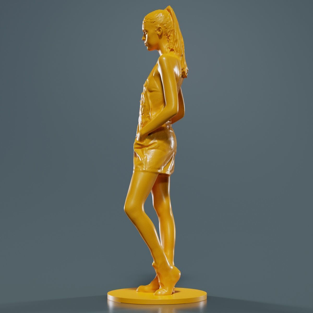 Woman Wearing Salopet 2 3D print model_15