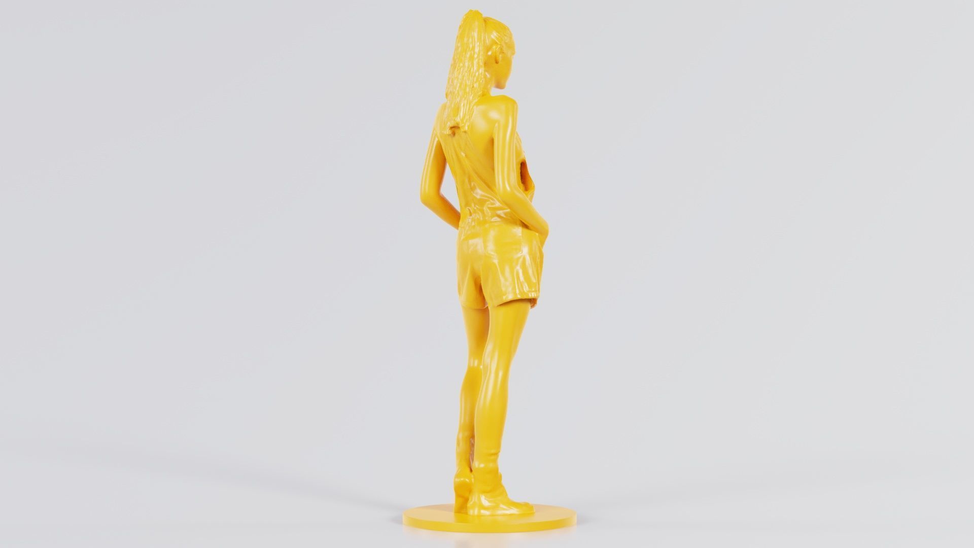 Woman Wearing Salopet 2 3D print model_3