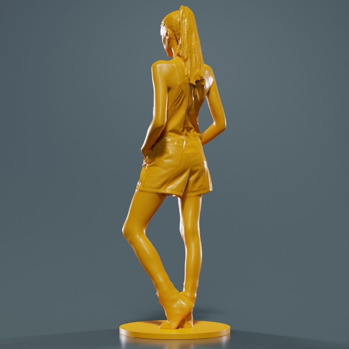 Woman Wearing Salopet 2 3D print model_14