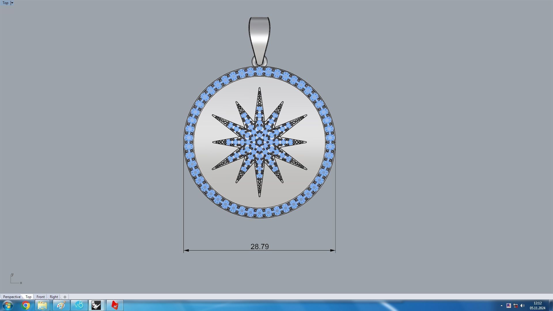 bethlehem star pendant Free 3D print model_1
