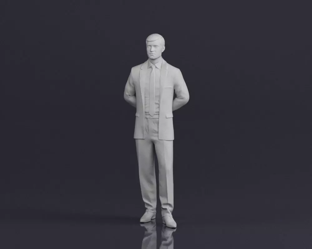 001551 Man in a formal suit 3D print model