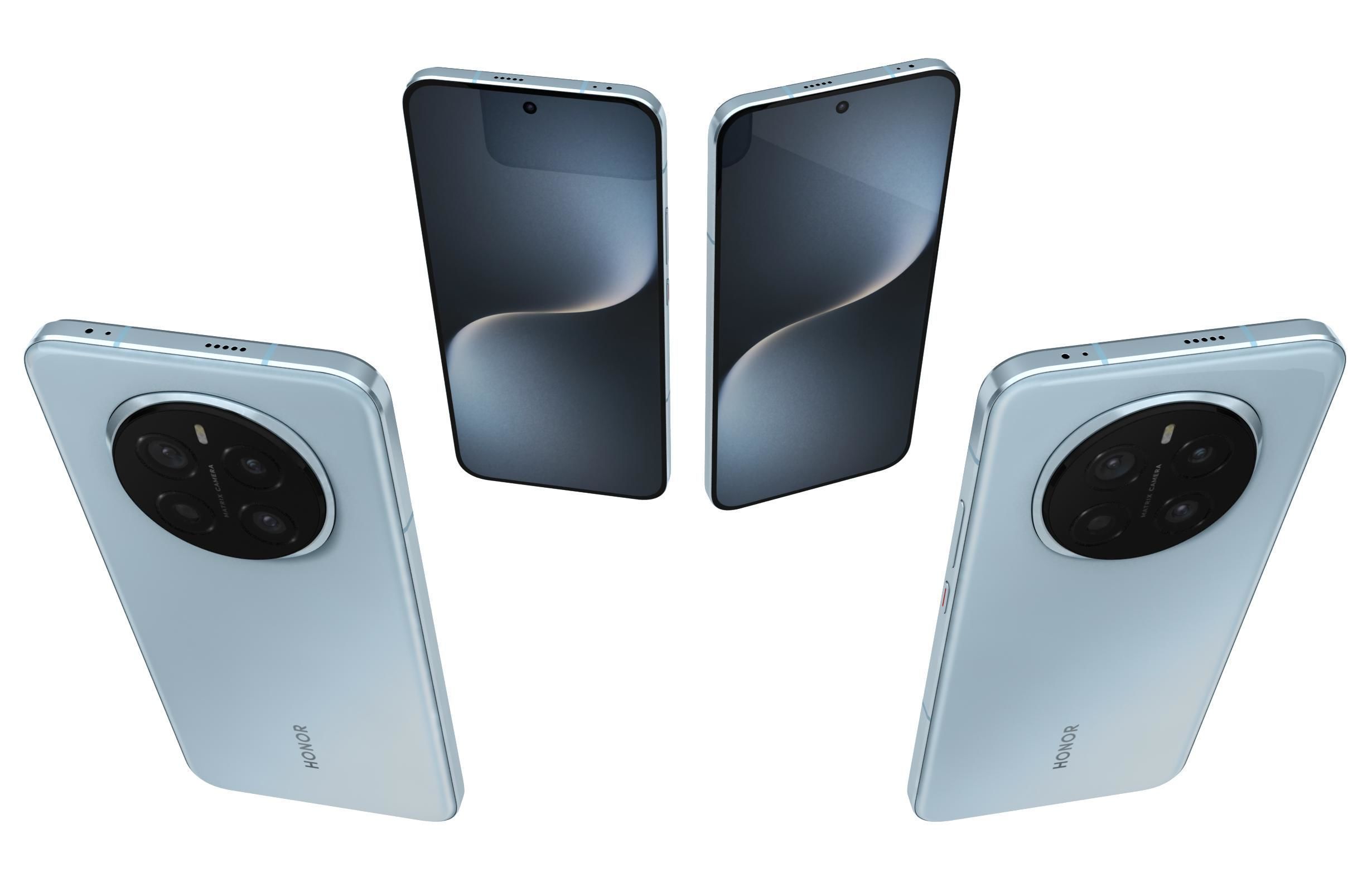 Honor Magic 7 Sky Blue 3D model_4