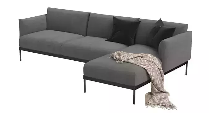 IKEA Applaryd Sofa with Chaise Longue