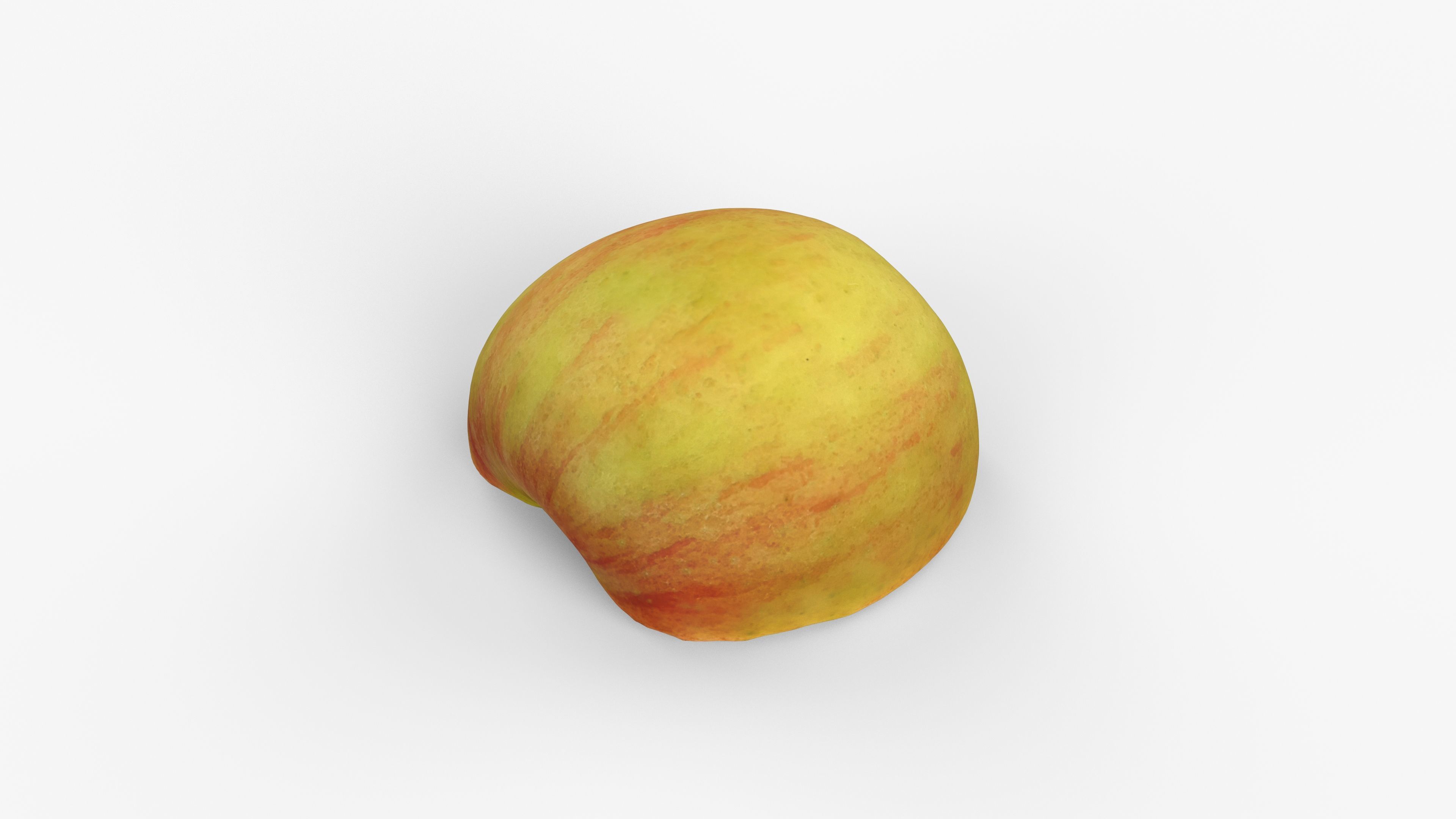 Photorealistic 3D scan of half an apple Low-poly 3D model_7