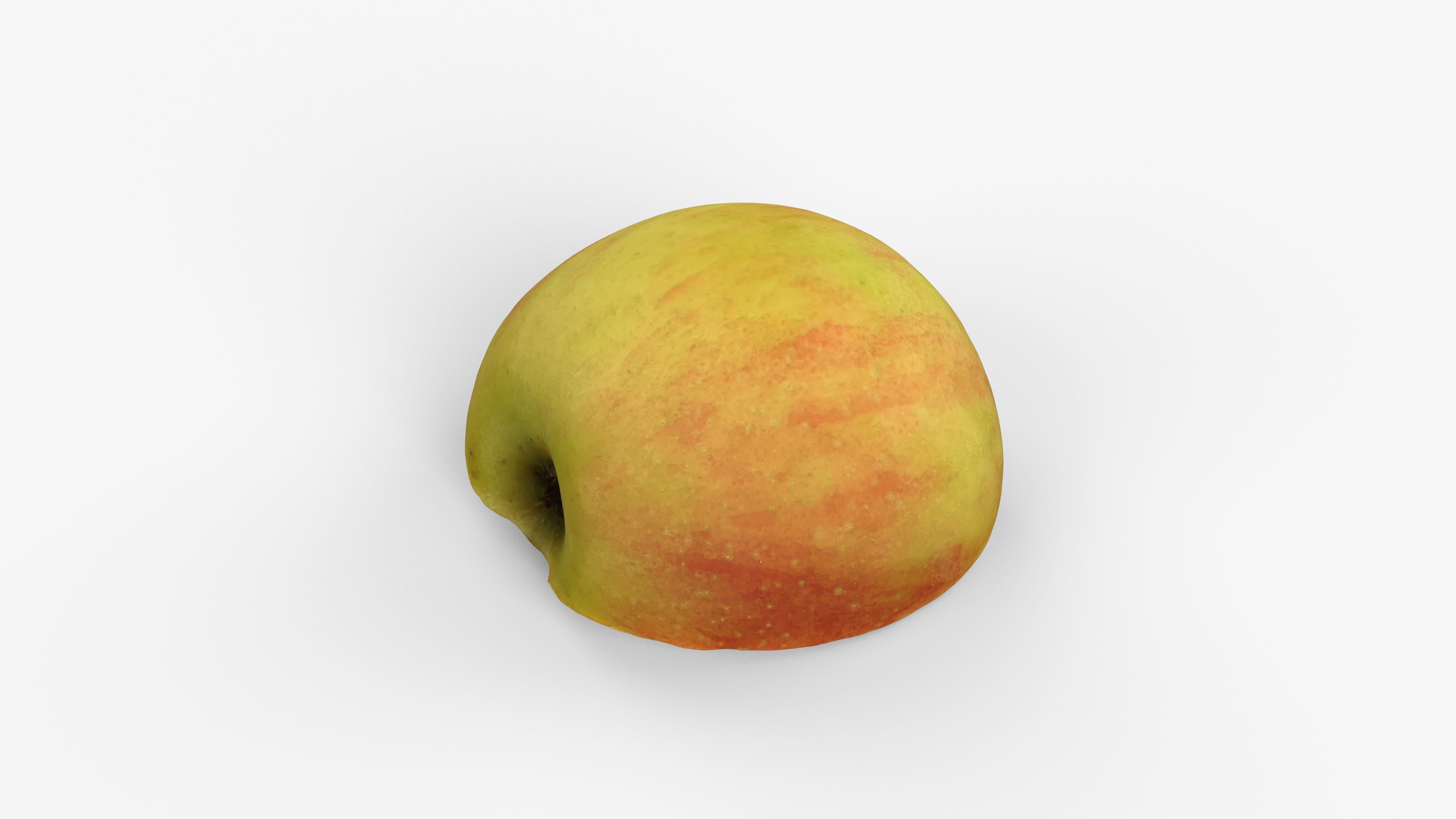 Photorealistic 3D scan of half an apple Low-poly 3D model_10