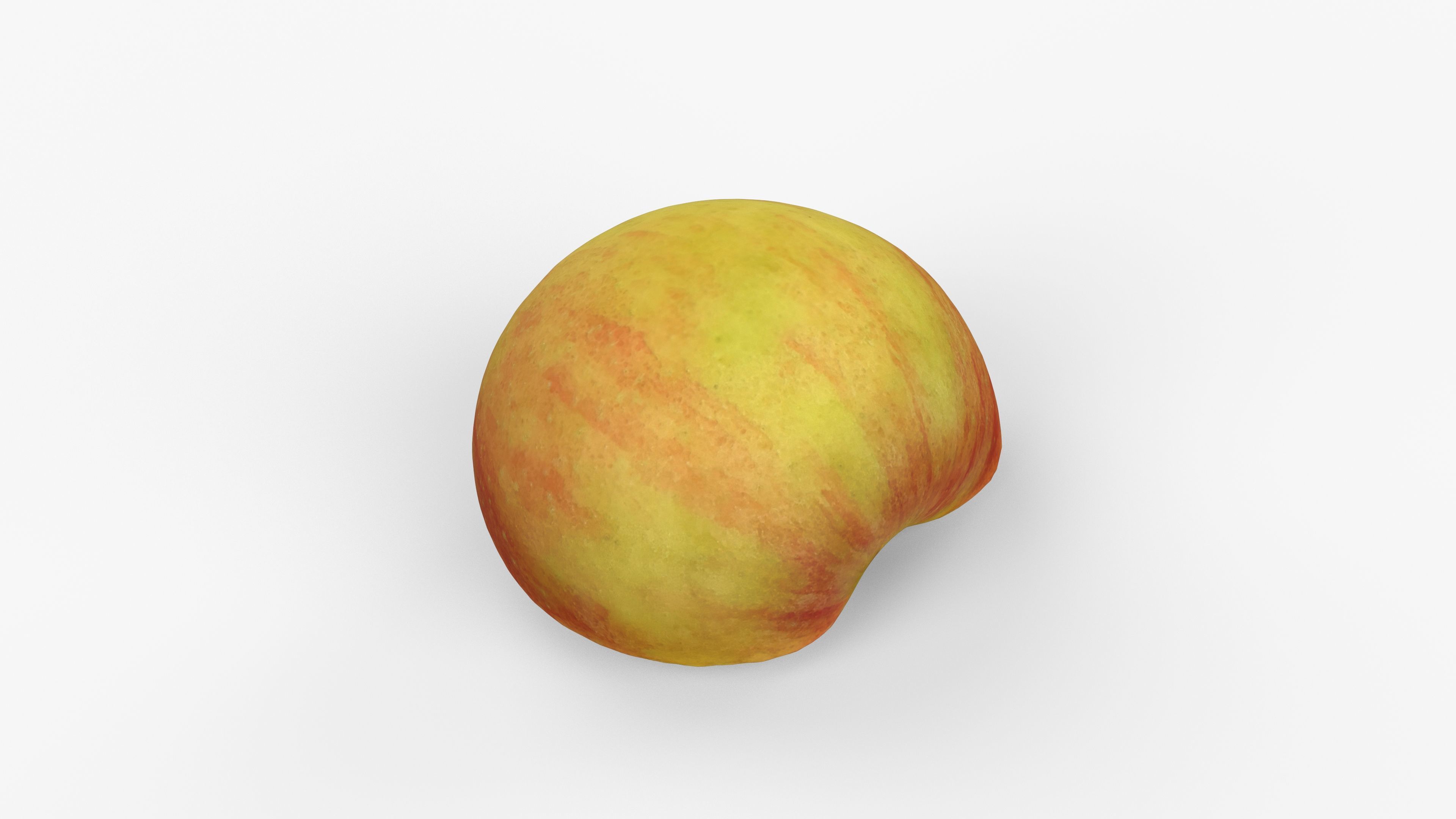 Photorealistic 3D scan of half an apple Low-poly 3D model_8