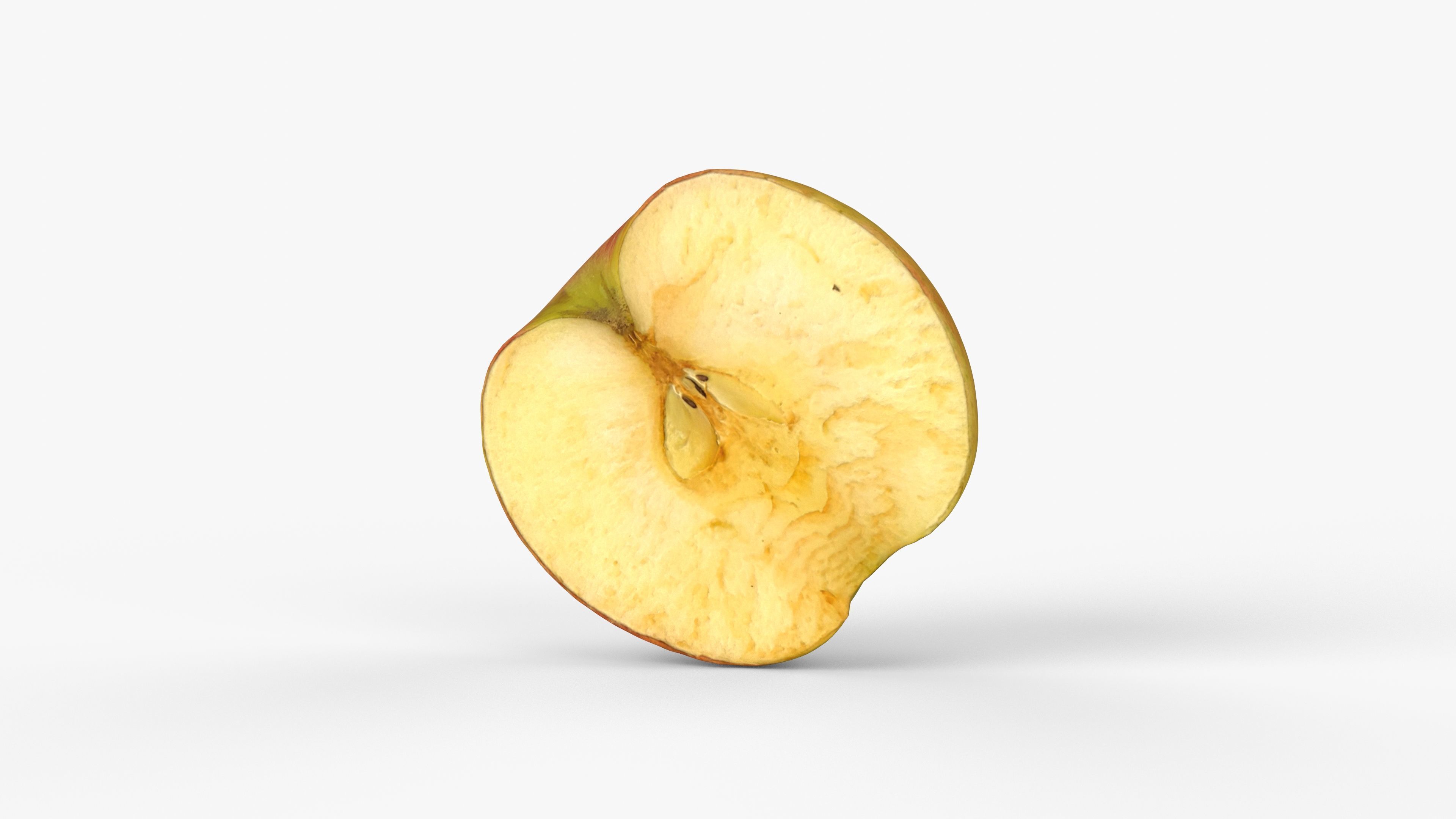 Photorealistic 3D scan of half an apple Low-poly 3D model_14
