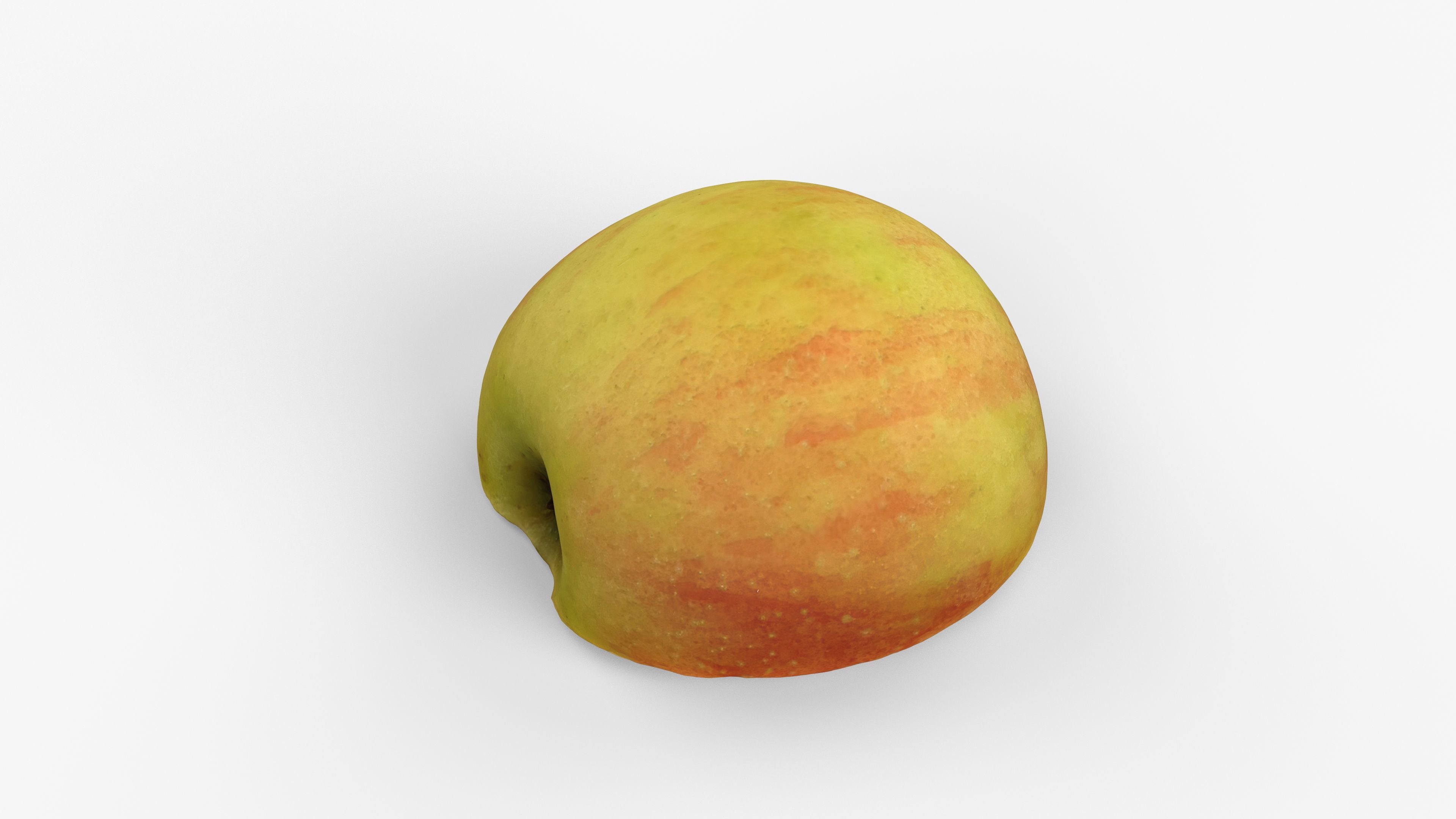 Photorealistic 3D scan of half an apple Low-poly 3D model_9