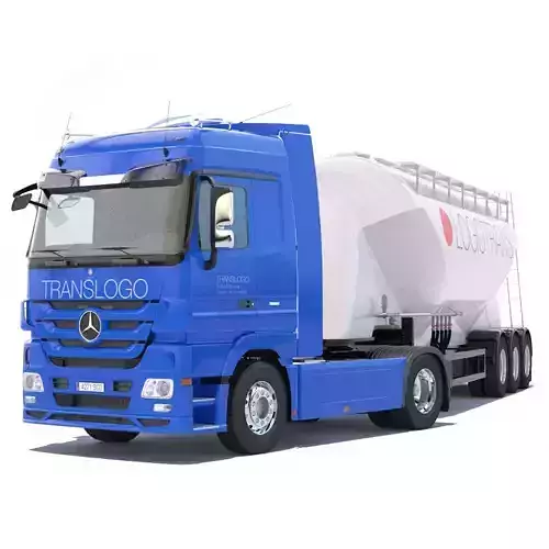 Mercedes Actros with Silo 3D model