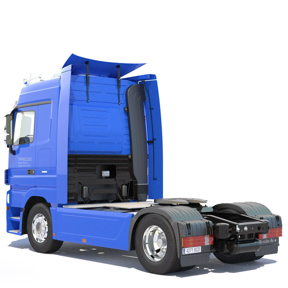 Mercedes Actros with Silo 3D model_10