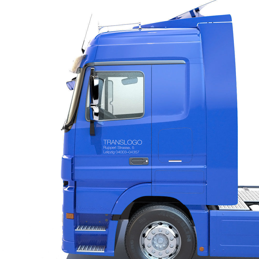 Mercedes Actros with Silo 3D model_12