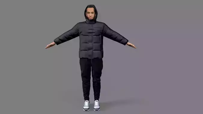 man avatar Low-poly 3D model