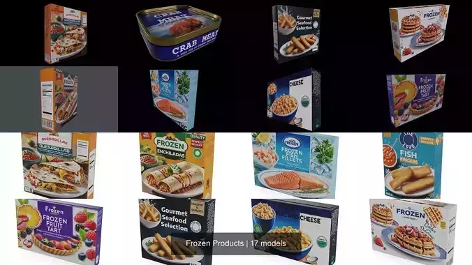 Frozen Products 3D Model Collection