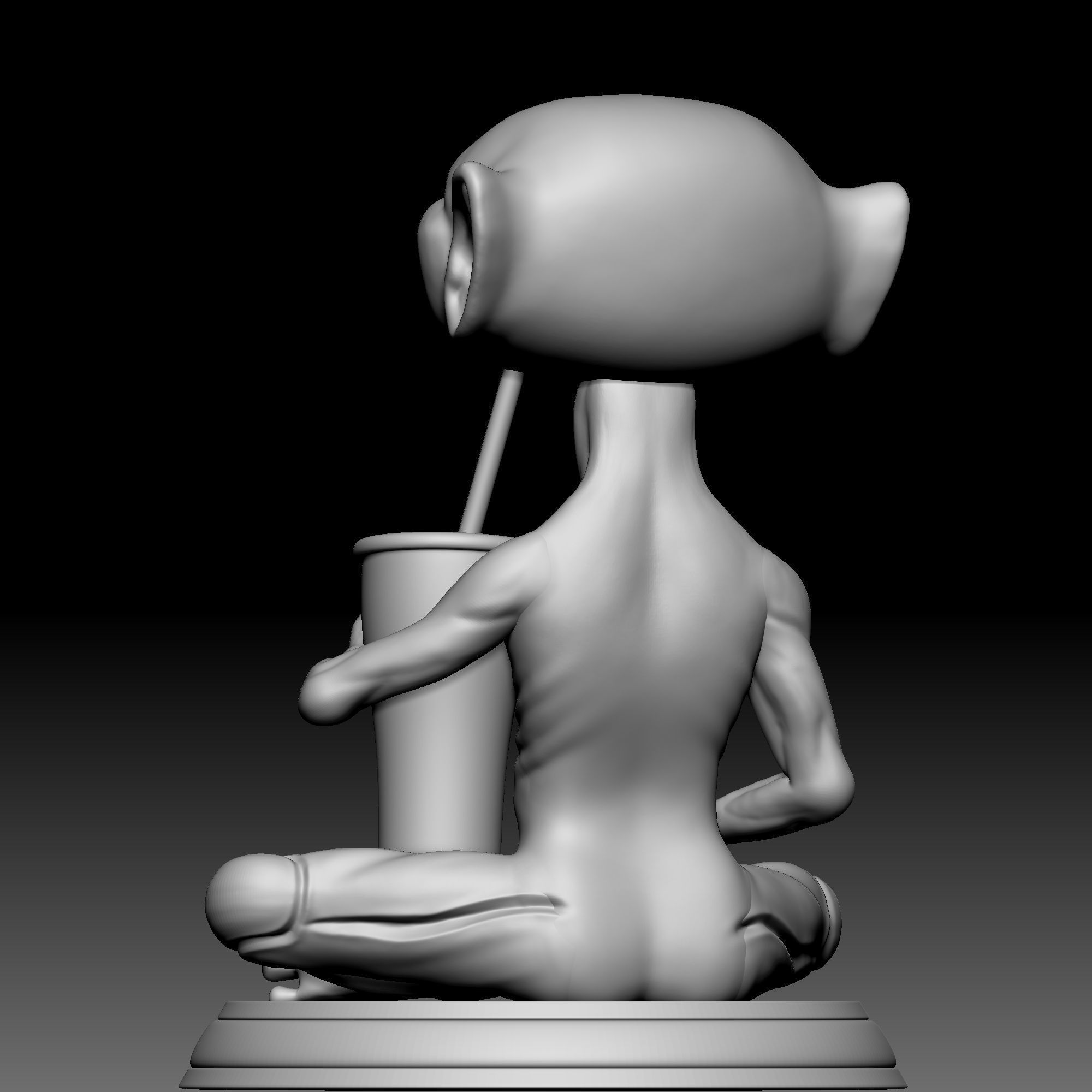 Alien Statue - 0270 3D print model_4