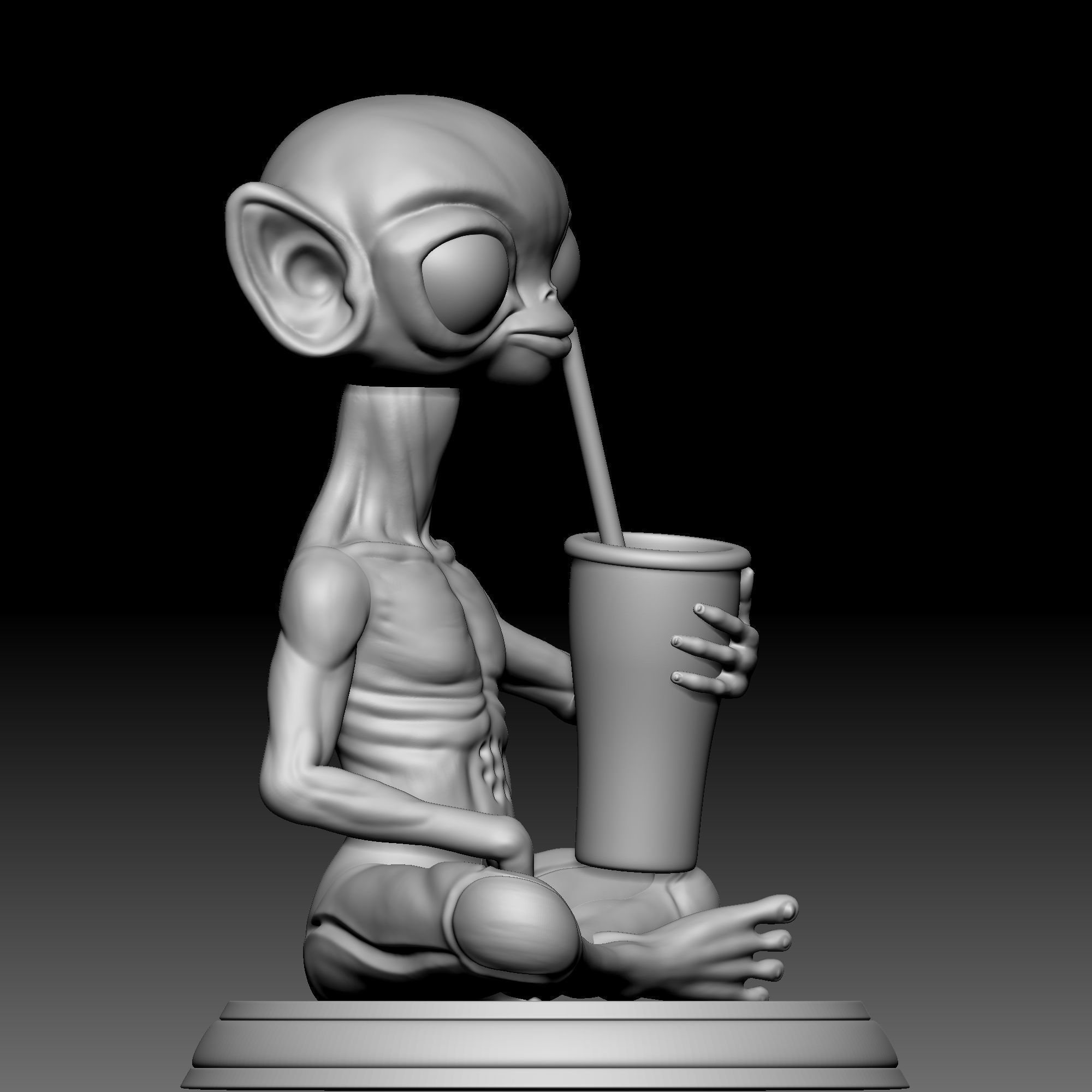 Alien Statue - 0270 3D print model_7
