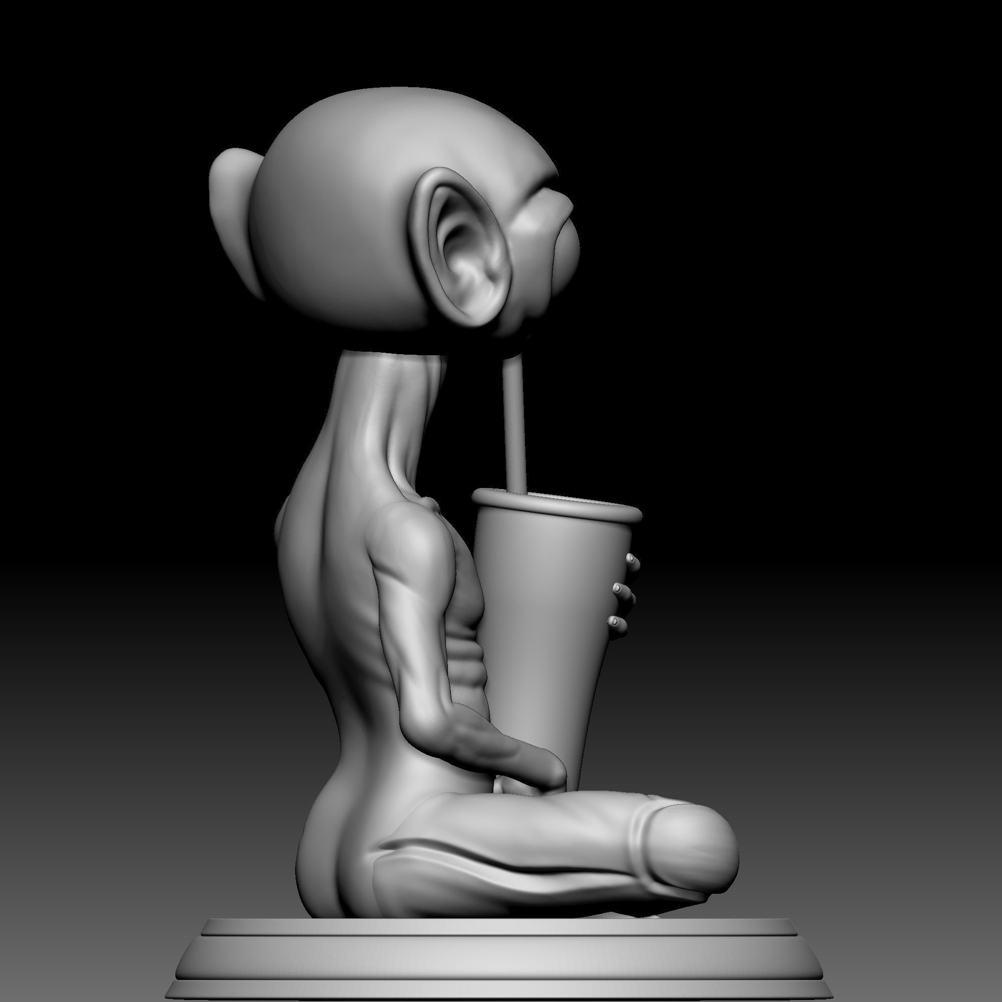 Alien Statue - 0270 3D print model_6