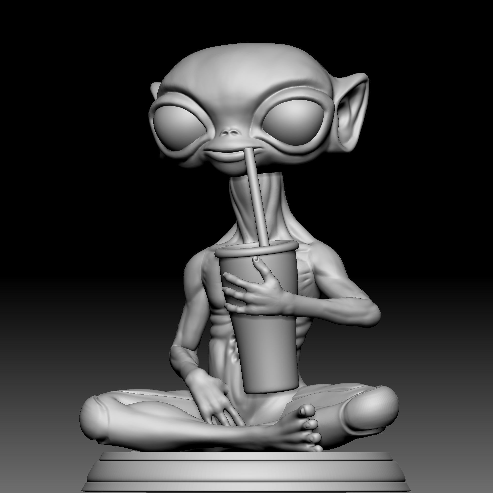 Alien Statue - 0270 3D print model_1