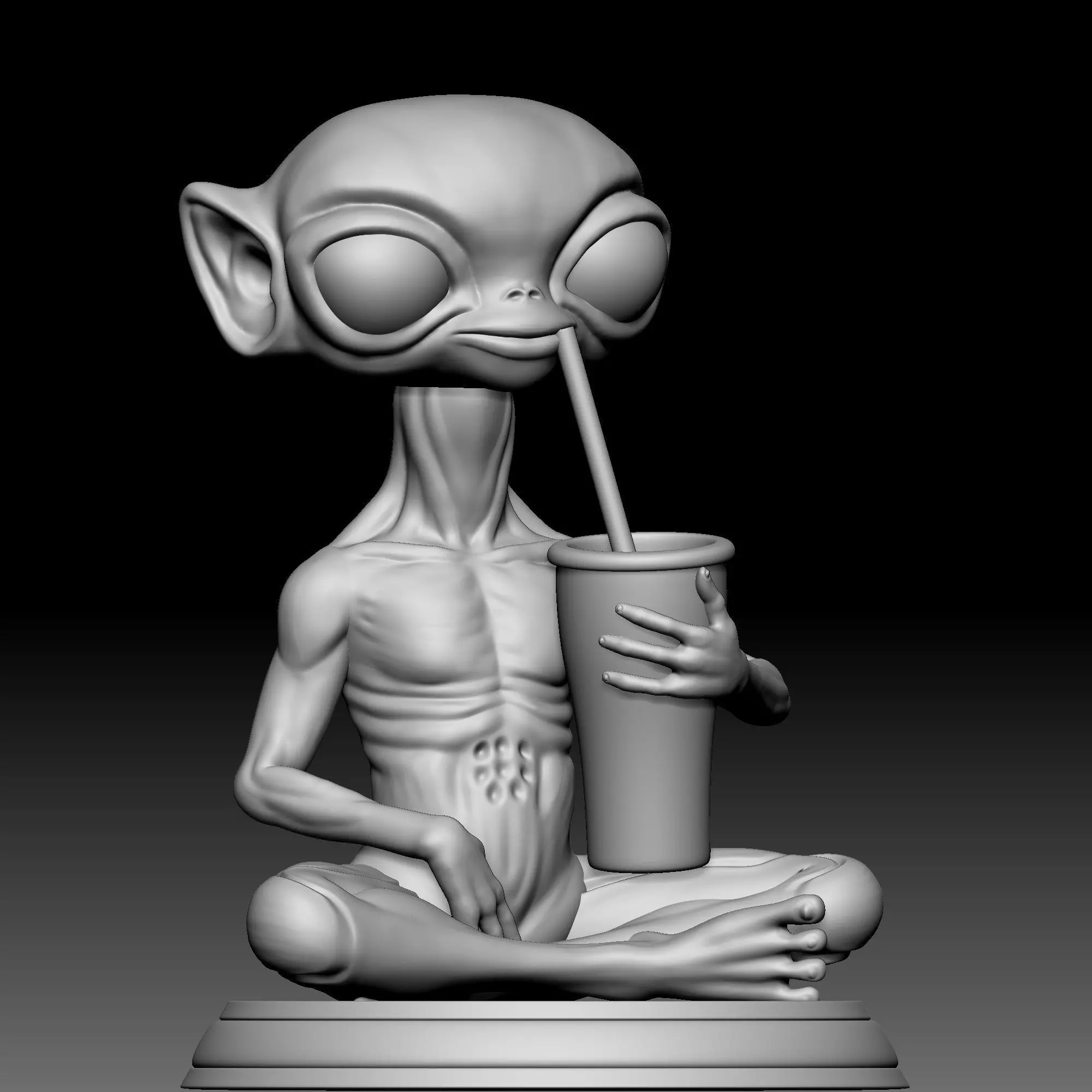 Alien Statue - 0270 3D print model_0