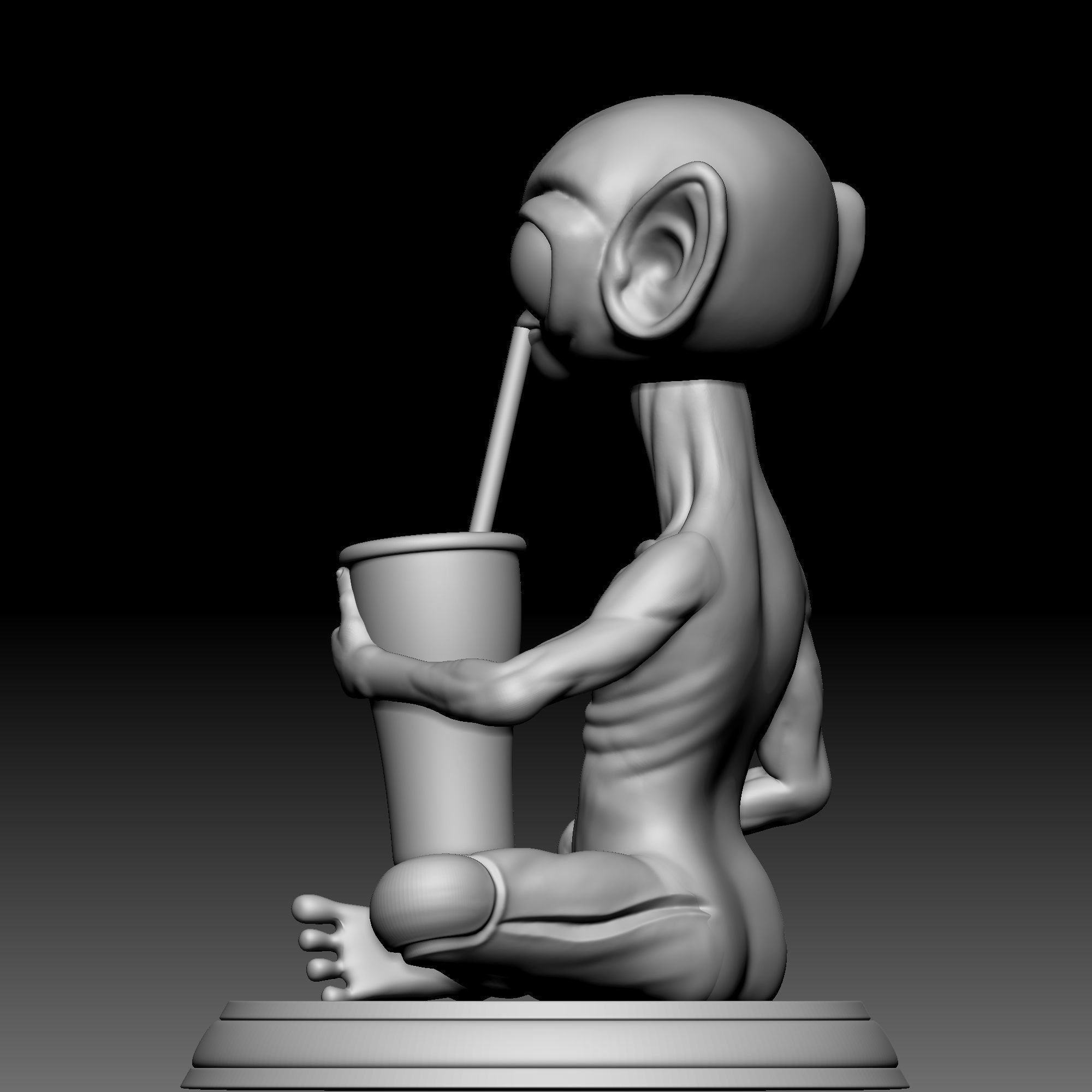 Alien Statue - 0270 3D print model_3