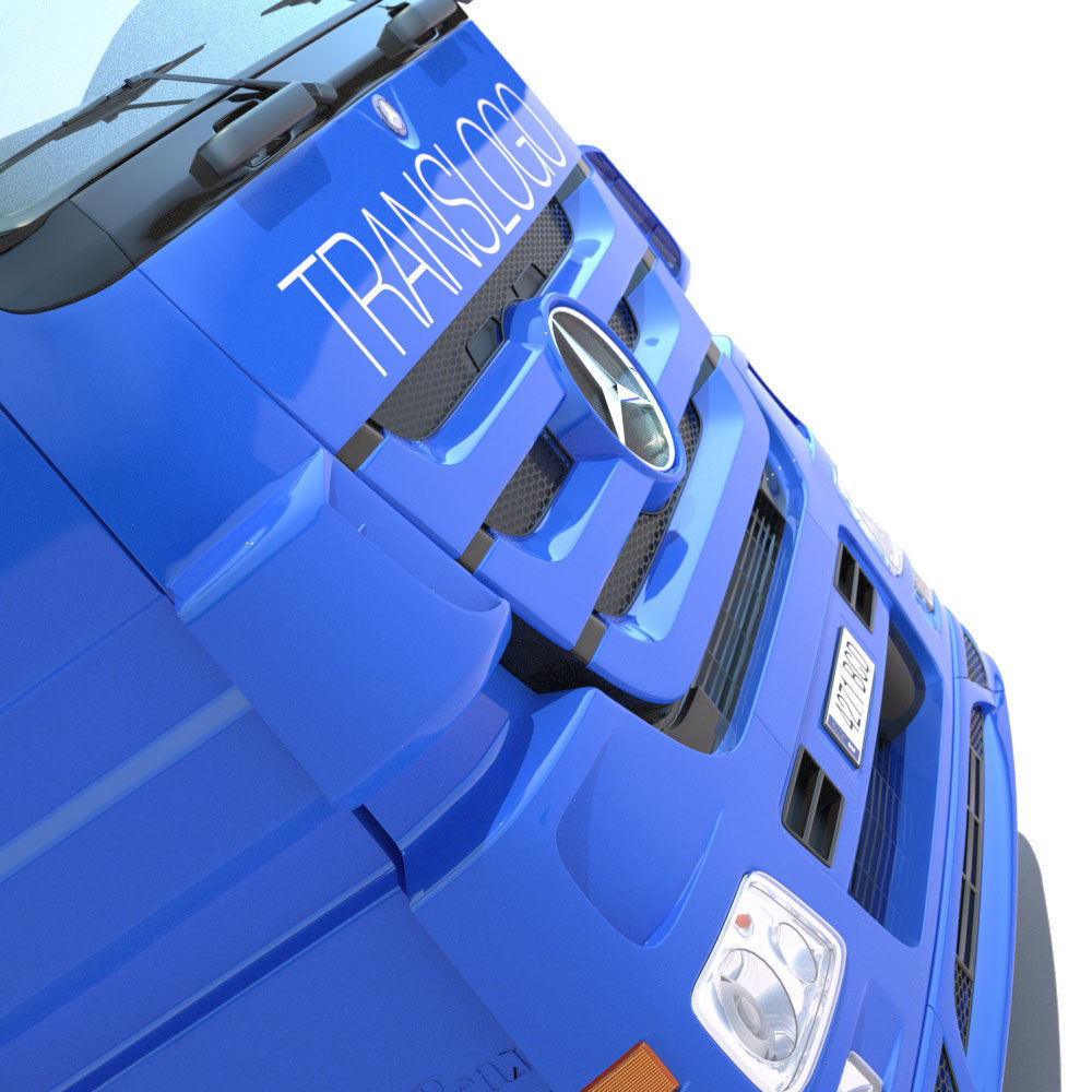 Mercedes Actros Space Cab Refrigerated Semi Trailer 3D model_11