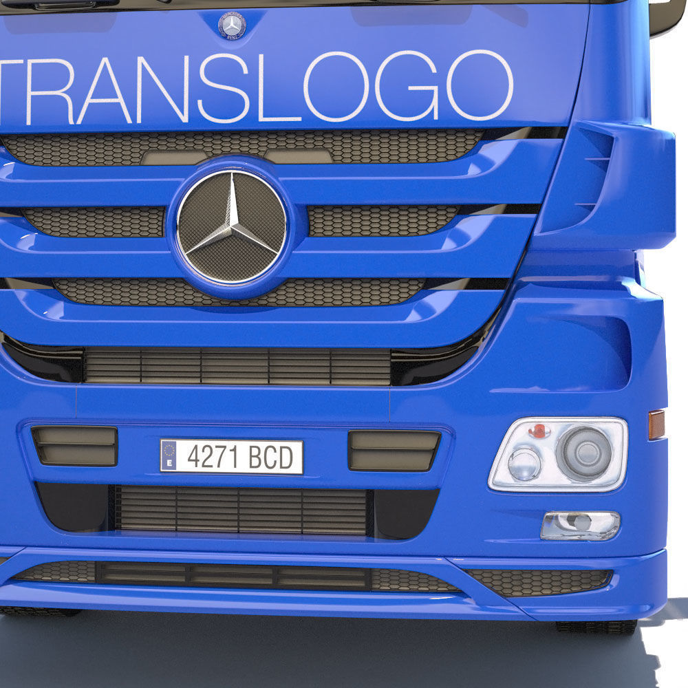 Mercedes Actros Space Cab Refrigerated Semi Trailer 3D model_10