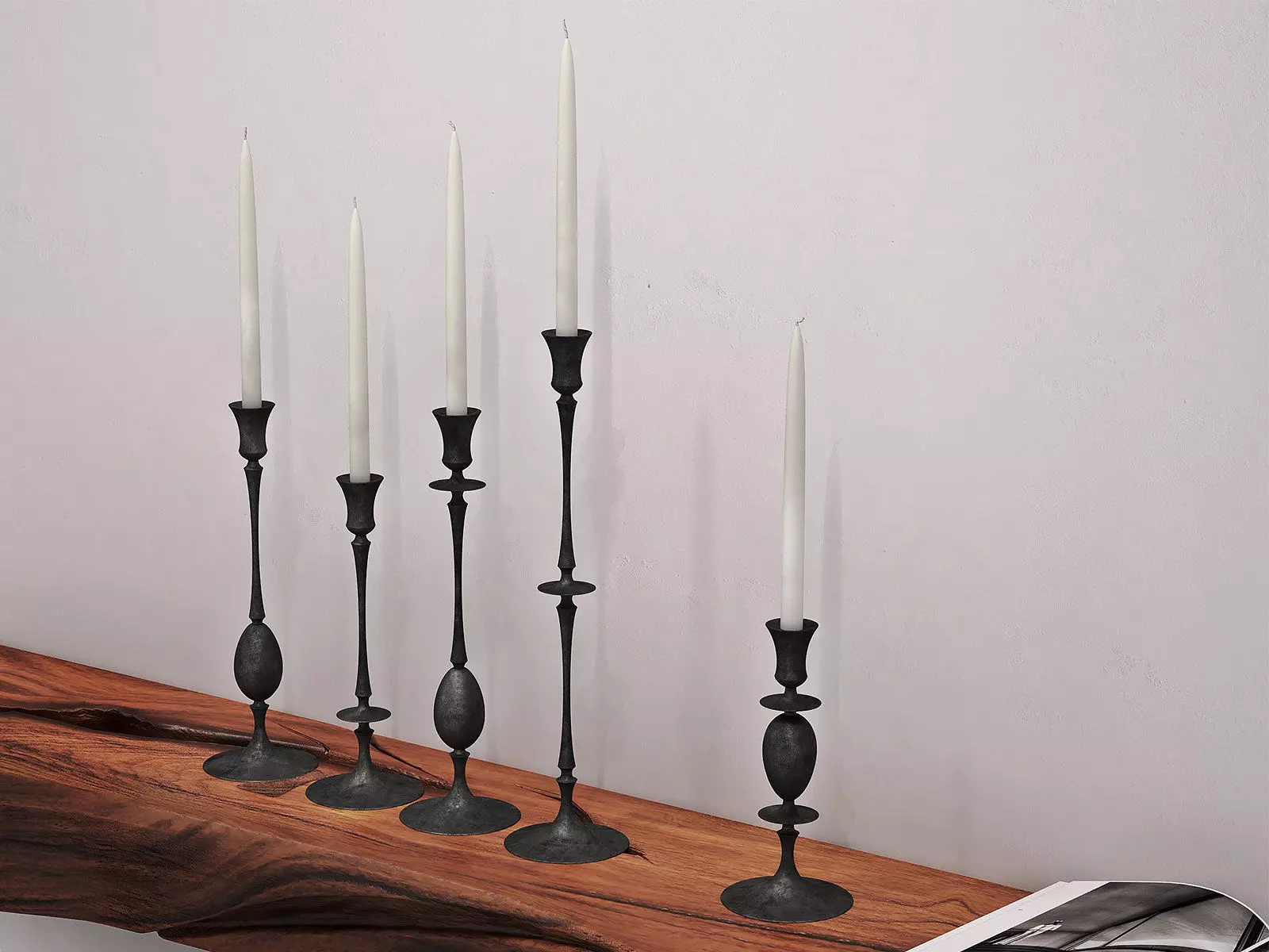Biedermeier Candlesticks 3D model_0