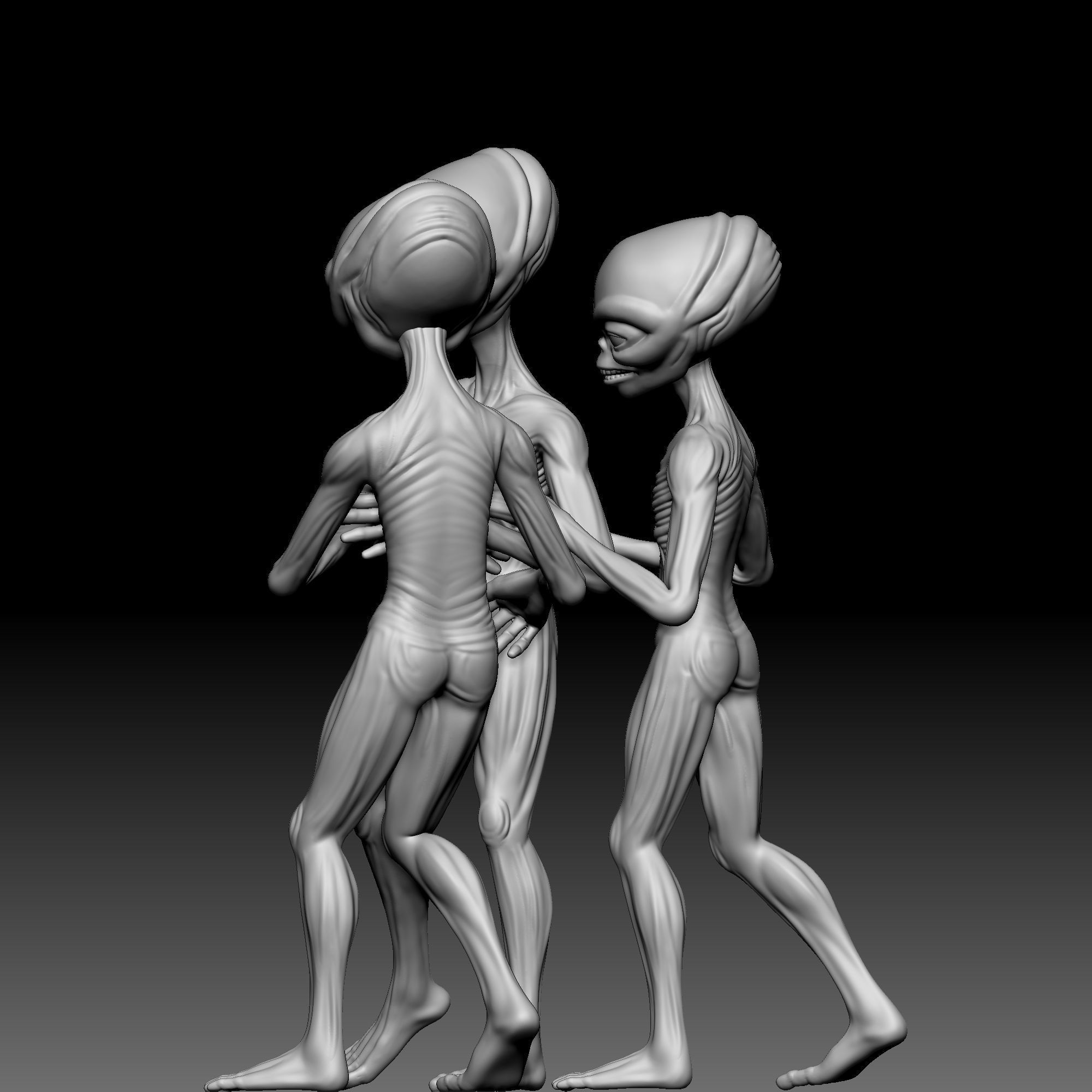Alien Statue - 0300 3D print model_2