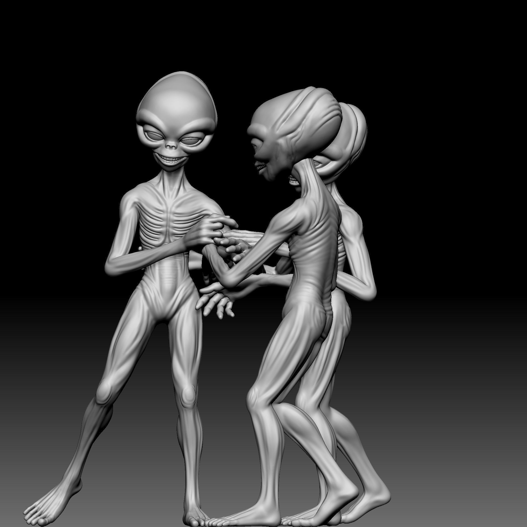 Alien Statue - 0300 3D print model_1