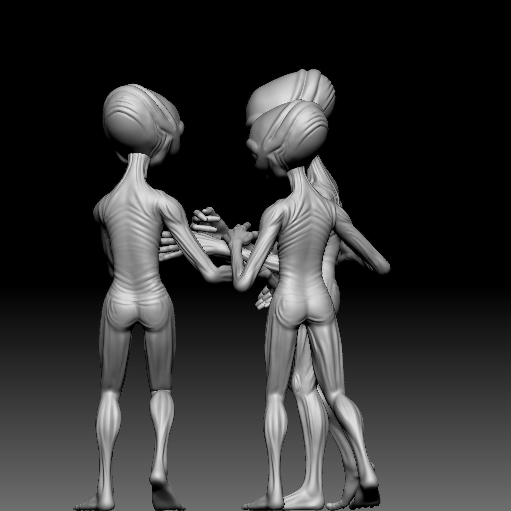 Alien Statue - 0300 3D print model_3