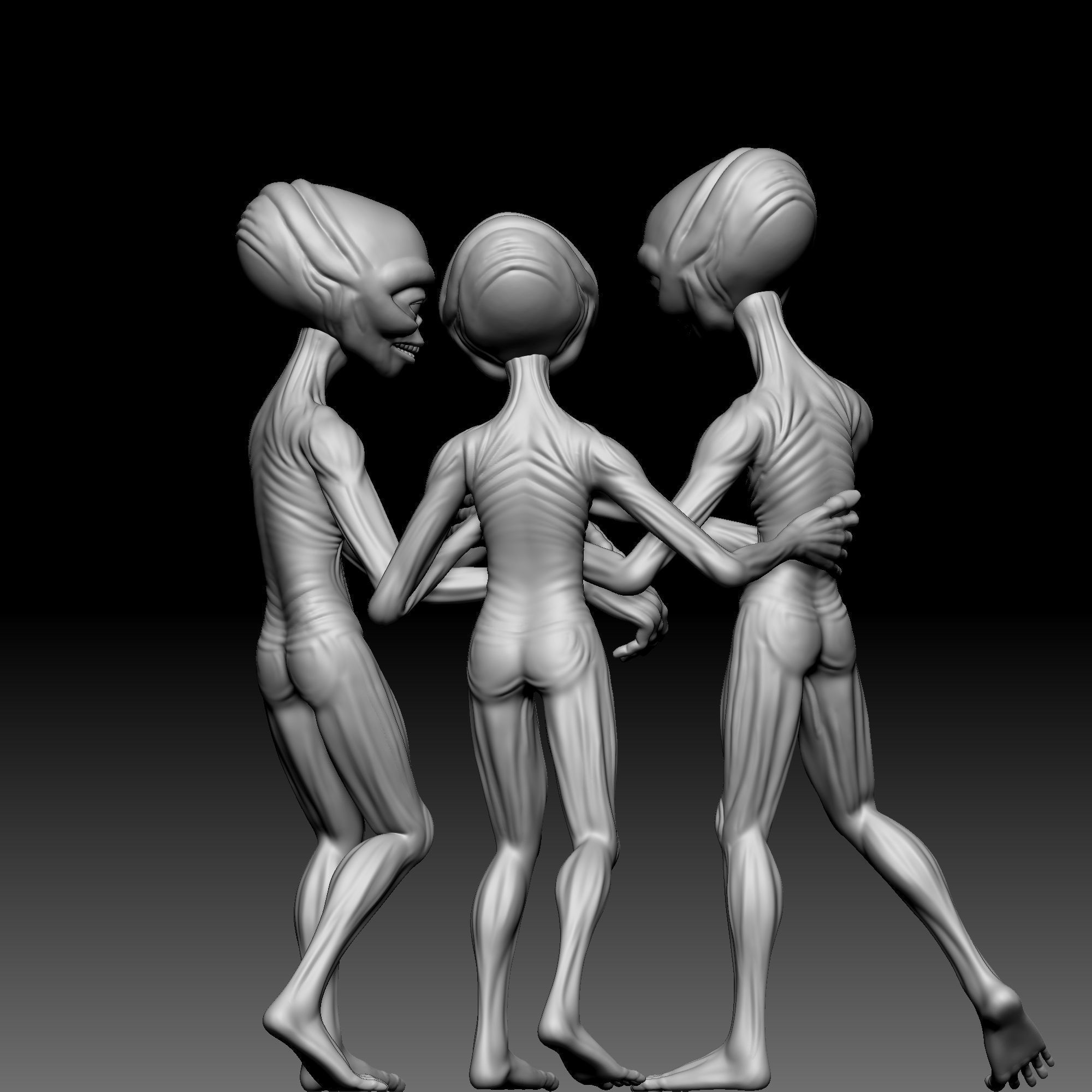 Alien Statue - 0300 3D print model_4