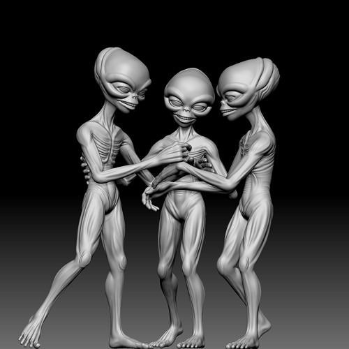 Alien Statue - 0300 3D print model