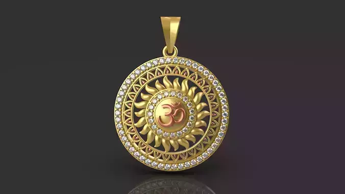 Om Sun Pendant - 0036