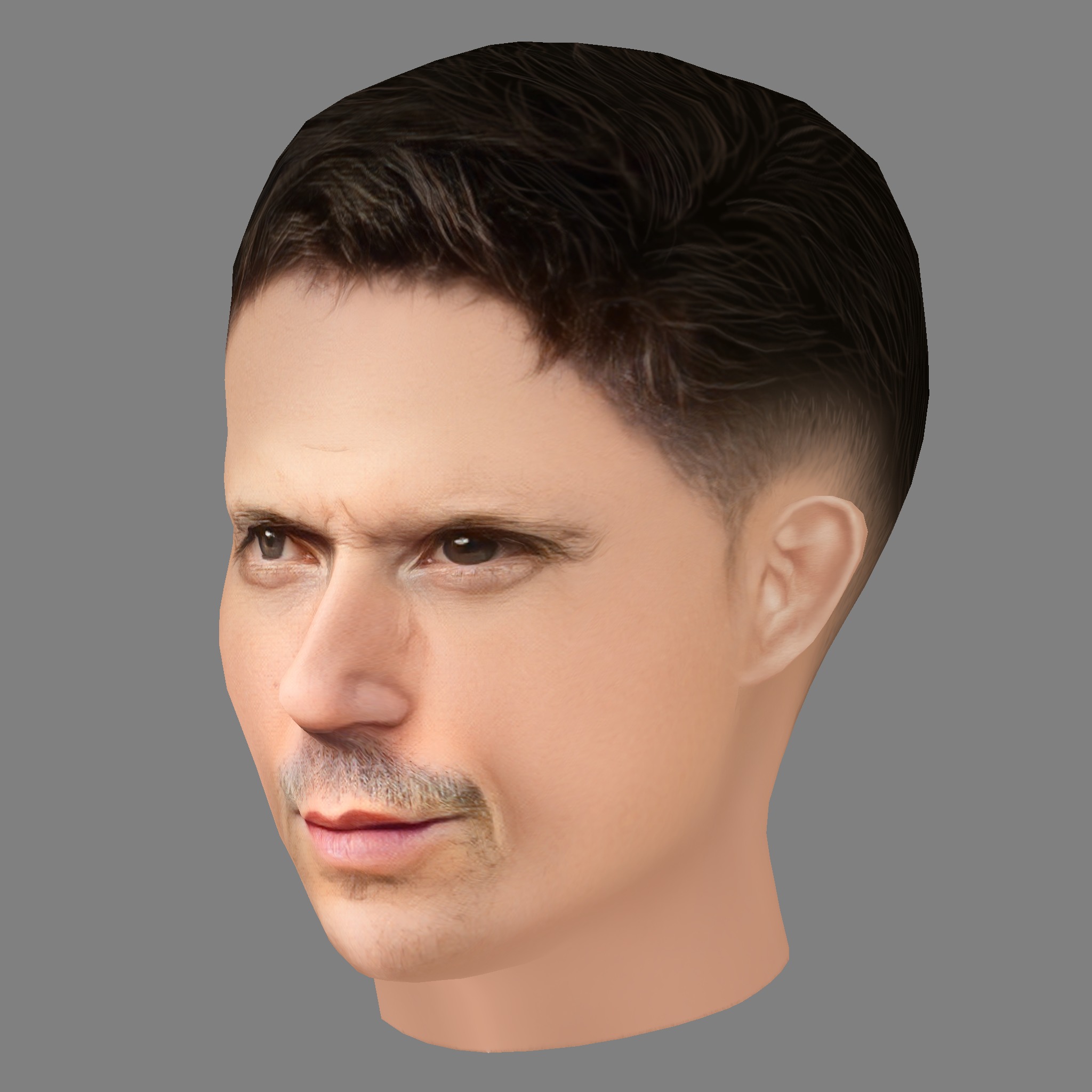 Will Bowden Head - Low poly head for game Low-poly 3D model_1