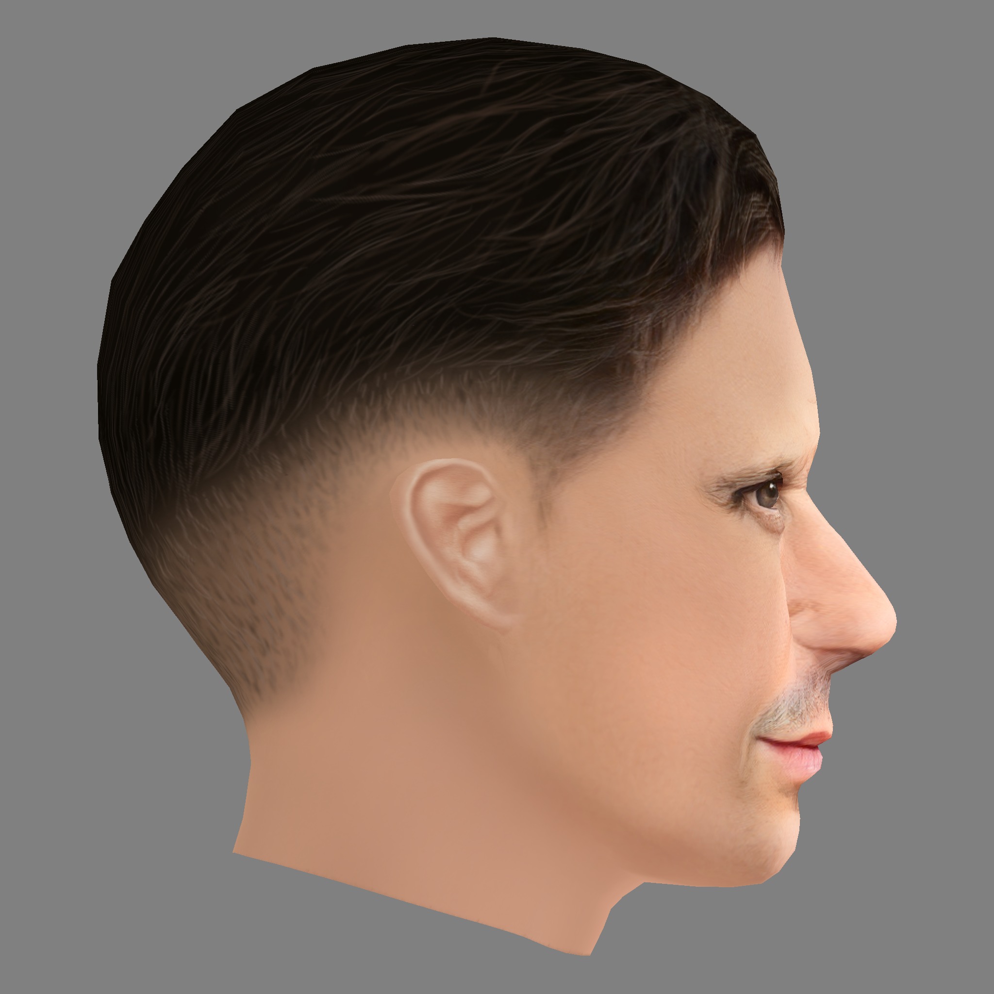 Will Bowden Head - Low poly head for game Low-poly 3D model_5