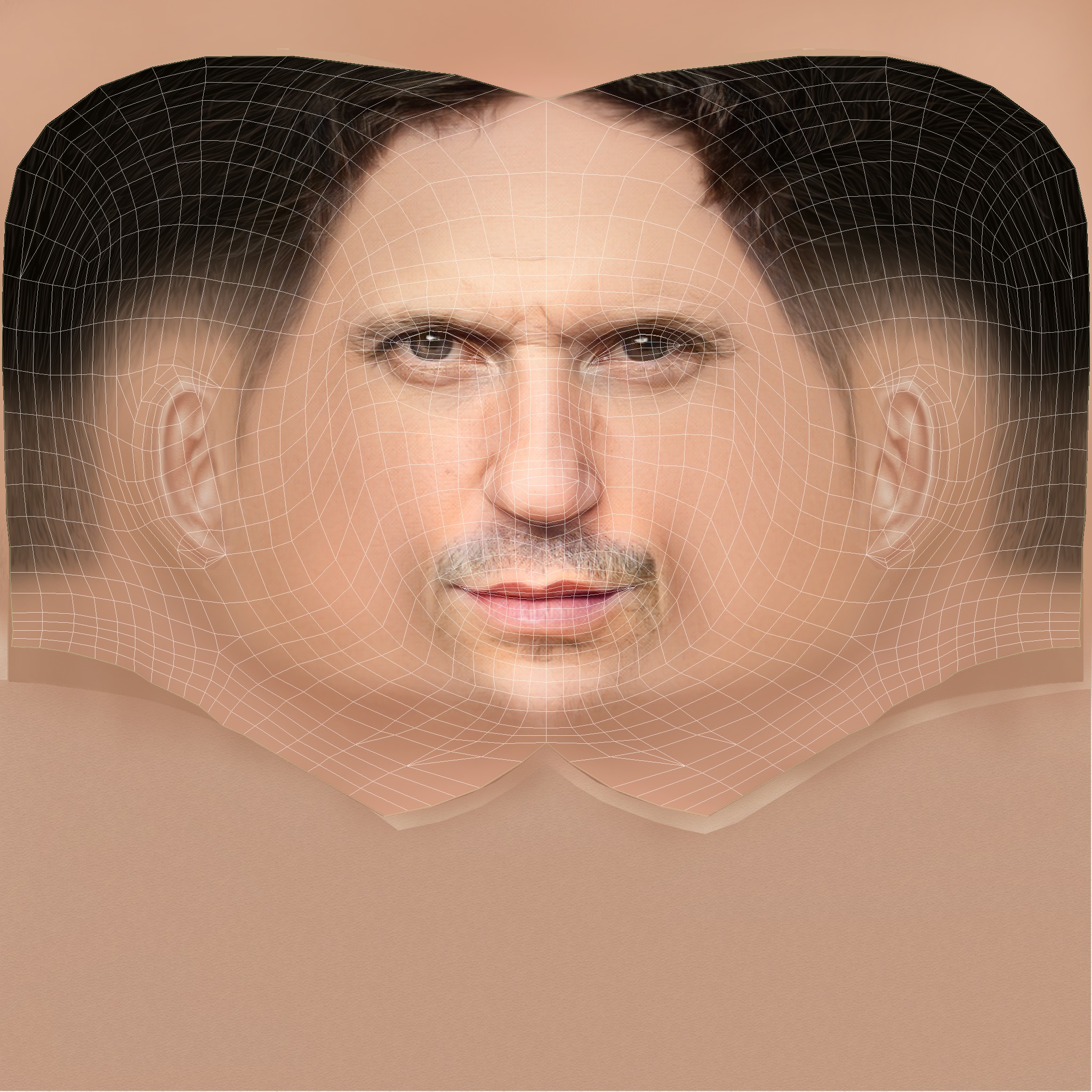 Will Bowden Head - Low poly head for game Low-poly 3D model_8