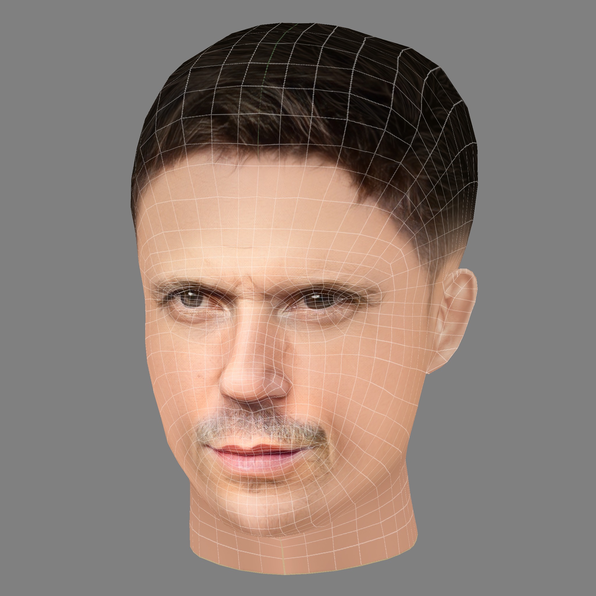 Will Bowden Head - Low poly head for game Low-poly 3D model_7