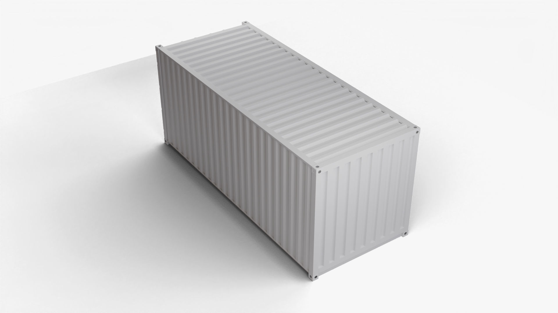 20Ft Cargo Container - Red - Dirty 3D model_10