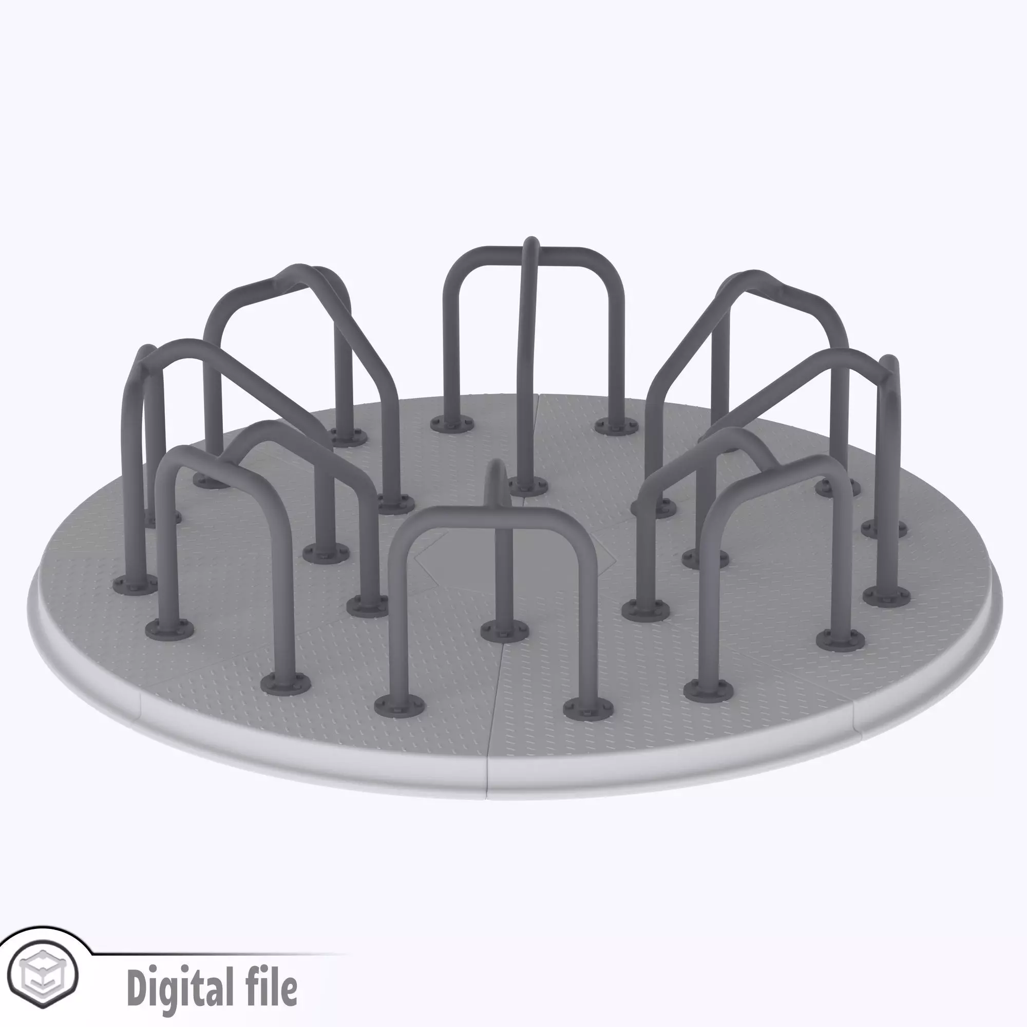HO Scale Merry-go-round park scenery model 3D print model