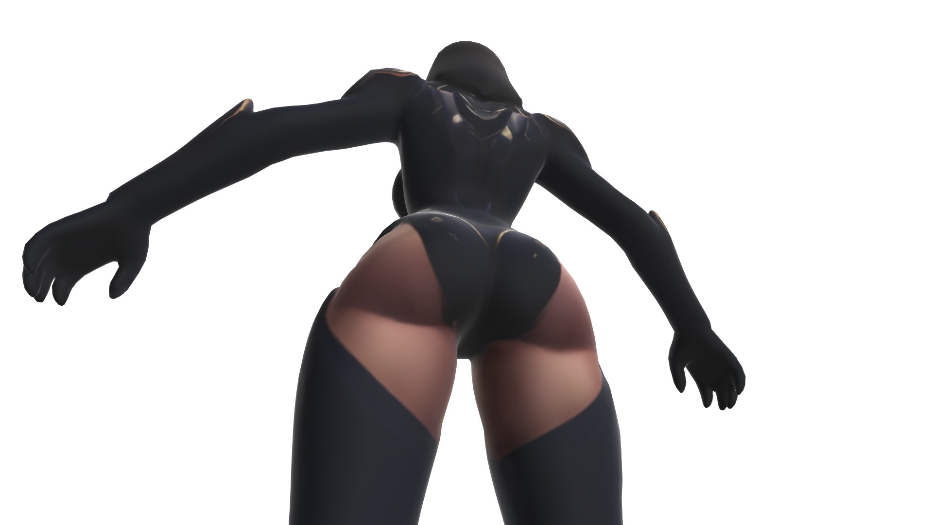 Eclipse Vanguard the Cyborg Female Warrior Low-poly 3D model_7