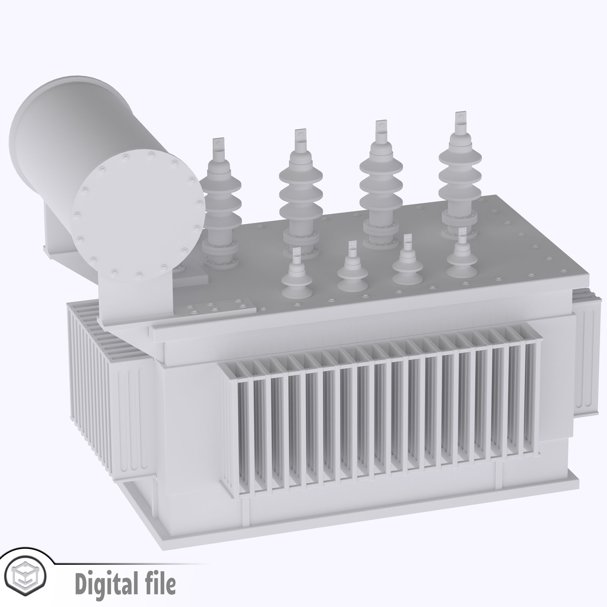 HO Scale Big electrical transformer station train model  3D print model_7
