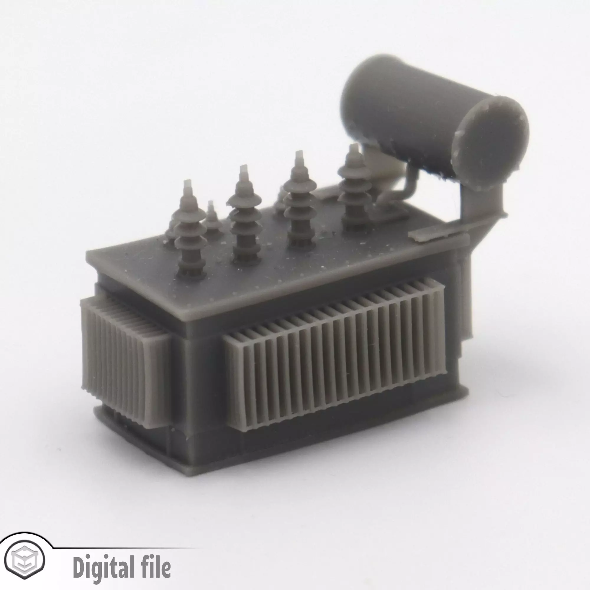 HO Scale Big electrical transformer station train model  3D print model_0
